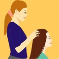 ヘッドマッサージのイラスト